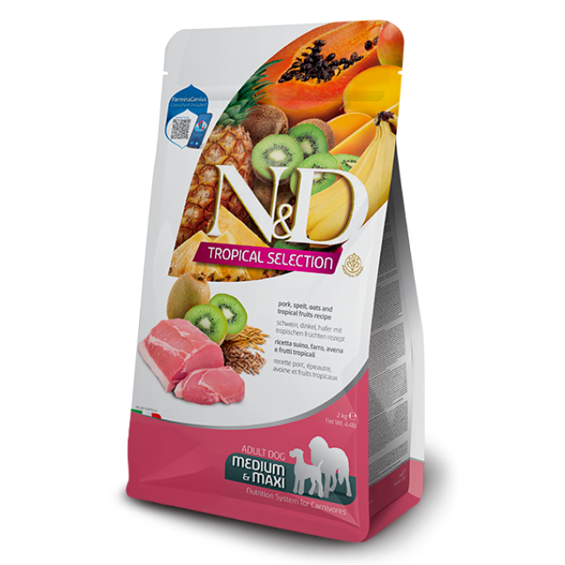 Farmina N&D Tropical Canine Pork & Tropical Fruits Adult Med/Maxi 10kg